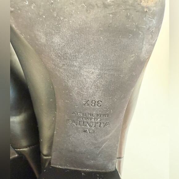 Valentino Garavani Black leather Rockstud Chelsea 85mm Ankle Boots EU 38.5 - Picture 7 of 10